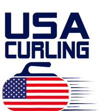 Curling USA Team American Flag Curl Winter Sports Lovers High Crown Mesh Back Trucker Hat