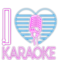 Karaoke Singer Heart 80s Retro I Love Karaoke Baby Bodysuit