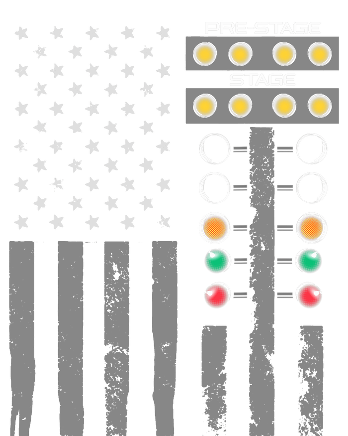 American Flag Drag Racing Strip Tree Light For Dragster Tie-Dye Long Sleeve Shirt