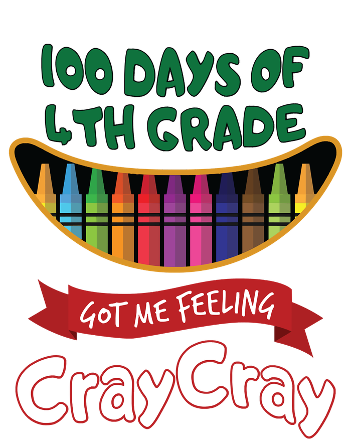 100 Days Of 4th Grade Got Me Feeling Cray Cray V-Neck T-Shirt