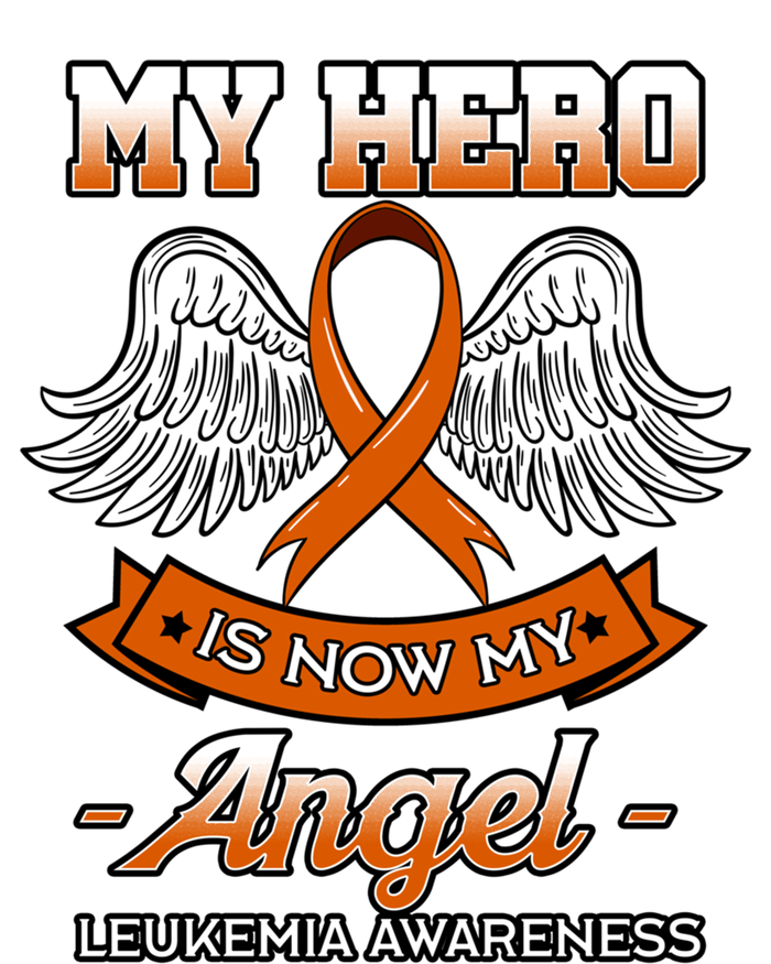 My Hero Is Now My Angel Leukemia Orange Ribbon Bone Marrow Gift Tie-Dye Long Sleeve Shirt