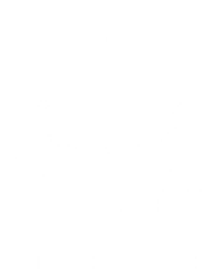 My Hero Is Now My Angel Lung Cancer Awareness Supporter Meaningful Gift Valucap Bio-Washed Visor