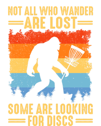 Funny Disc Golf Art For Bigfoot Lovers Not All Who Wander Are Lost Women's Crop Top Tee