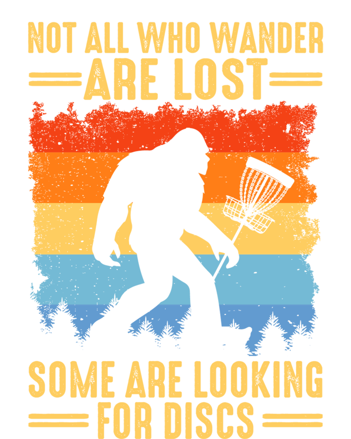 Funny Disc Golf Art For Bigfoot Lovers Not All Who Wander Are Lost Women's Crop Top Tee