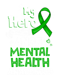 My Hero Is Now My Angel Tal Health Awareness Great Gift Striped Beanie with Solid Band