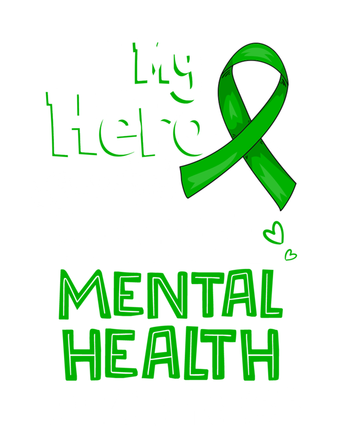 My Hero Is Now My Angel Tal Health Awareness Great Gift Striped Beanie with Solid Band