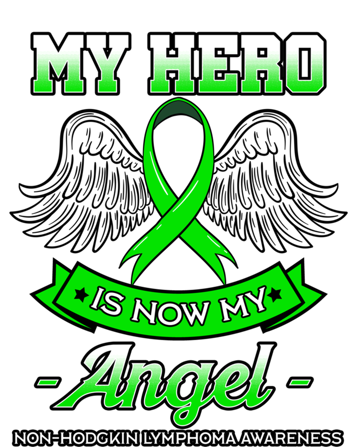 My Hero Is Now My Angel Ribbon Nonfunny Gifthodgkin Lymphoma Gift Women's Long Sleeve Flannel Pajama Set 