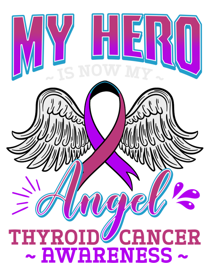 My Hero Is Now My Angel Thyroid Cancer Carcinoma Gift Idea Gift Zip Tote Bag