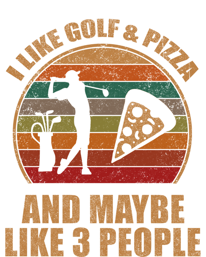 I Like Golf And Pizza And Maybe Like 3 People Retro Funny Cool Gift Sustainable Beanie