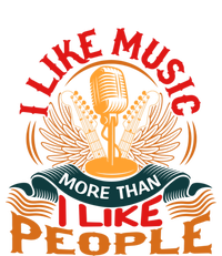 I Like Music More Than I Like People Gift Kids Hoodie