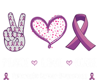 Peace Love Cure Pancreatic Cancer Awareness Gift Sustainable Knit Beanie