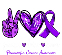 Peace Love Cure Purple Ribbon Pancreatic Cancer Awareness Gift Women's T-Shirt