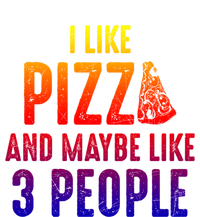 I Like Pizza And Maybe Like 3 People Introvert Cool Gift Pom Pom 12in Knit Beanie