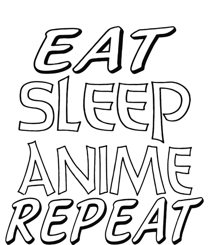 Anime Lover Funny Gift Eat Sleep Anime Repeat T-Shirt