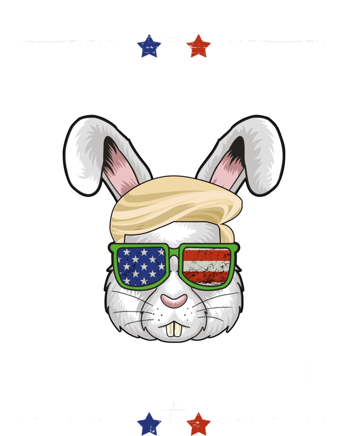 Make Easter Great Again Funny Trump Bunny Gift Usa Flag Gift Striped Beanie with Solid Band