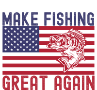 Make Fishing Great Again Bass Fish American Flag Funny Gift T-Shirt