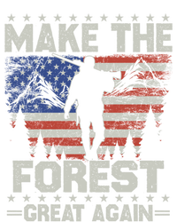 Make Forest Great Again Gift Usa Flag Wildlife Coyote Hunters Gift Full-Length Apron With Pockets