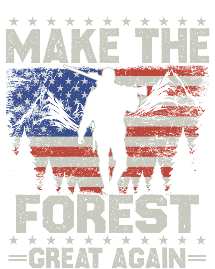 Make Forest Great Again Gift Usa Flag Wildlife Coyote Hunters Gift Full-Length Apron With Pockets