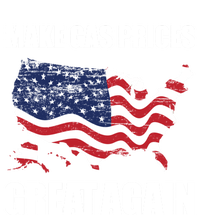 Make Gas Prices Great Again Usa American Flag Vintage Gift Women's V-Neck T-Shirt