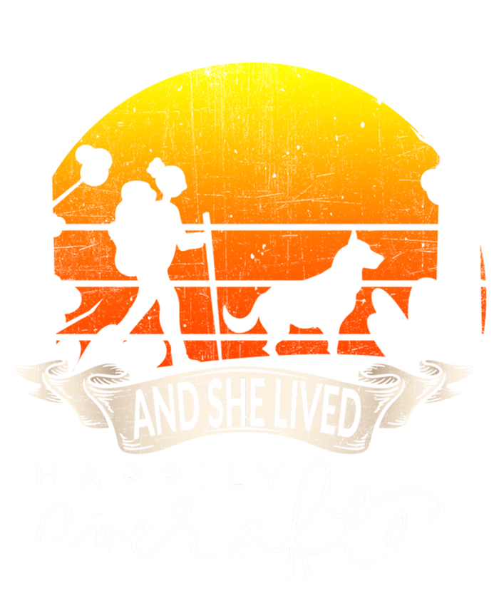 She Lived Happily Ever After Camping Hiking Dog Lover Gift T-Shirt