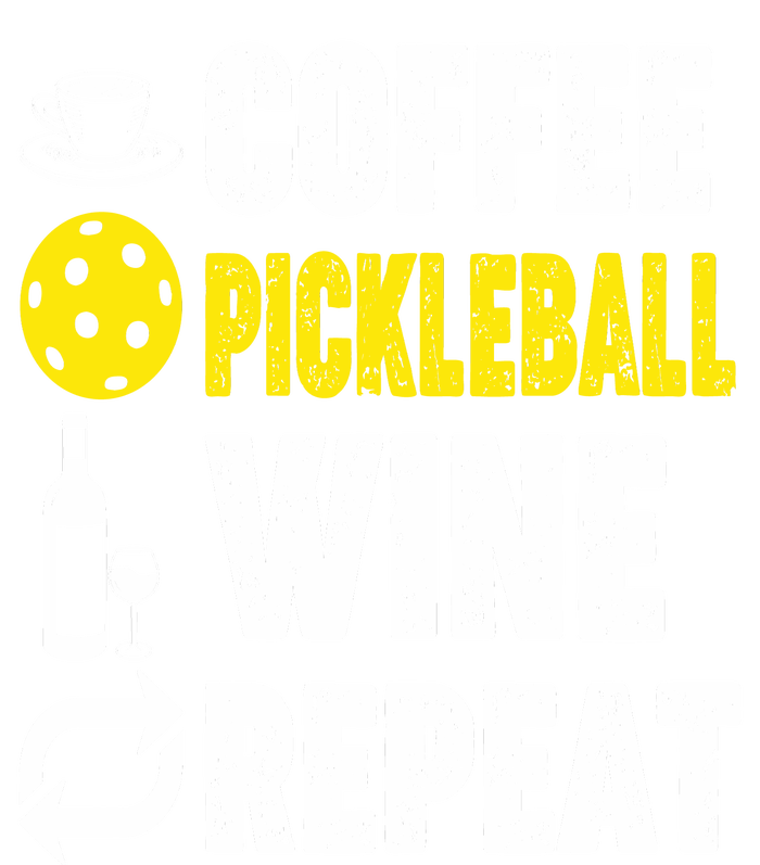 Funny Coffee Pickleball Wine Repeat Vintage Retro Button