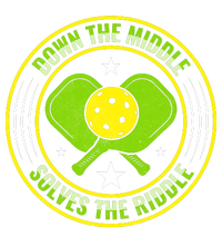 Down The Middle Solves The Riddle Funny Pickleball Premium T-Shirt