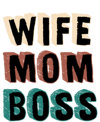 Wife Mom Boss Vintage Retro Happy Mother's Day Funny Gift T-Shirt