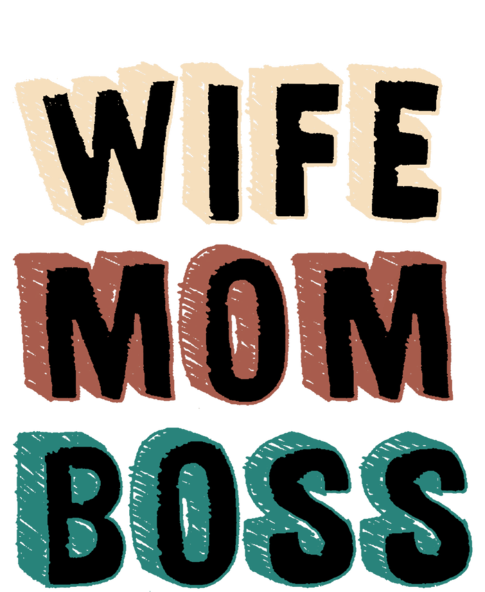 Wife Mom Boss Vintage Retro Happy Mother's Day Funny Gift T-Shirt