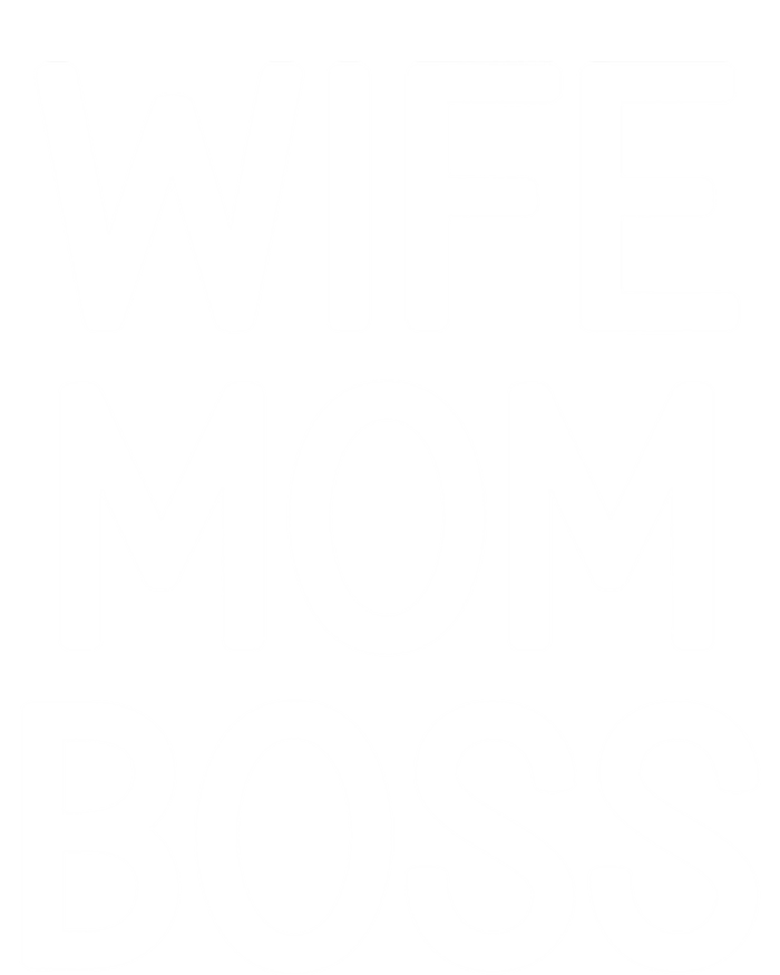 Wife Mom Boss Funny Jokes Sarcastic Family Gift Stripe Pom Pom Beanie