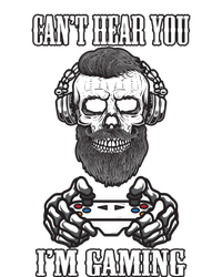 Can't Hear You I'm Gaming Funny Gamer Skull Gift Headset Gift Ladies Long Sleeve Shirt