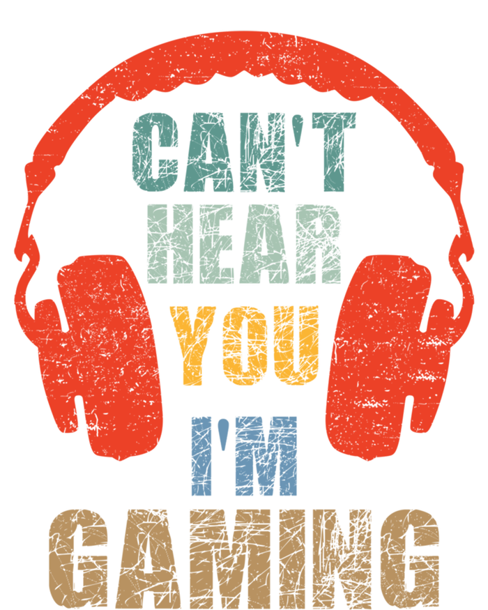 Funny Gamer Gift Headset Can't Hear You I'm Gaming Vintage Gift Women's T-Shirt