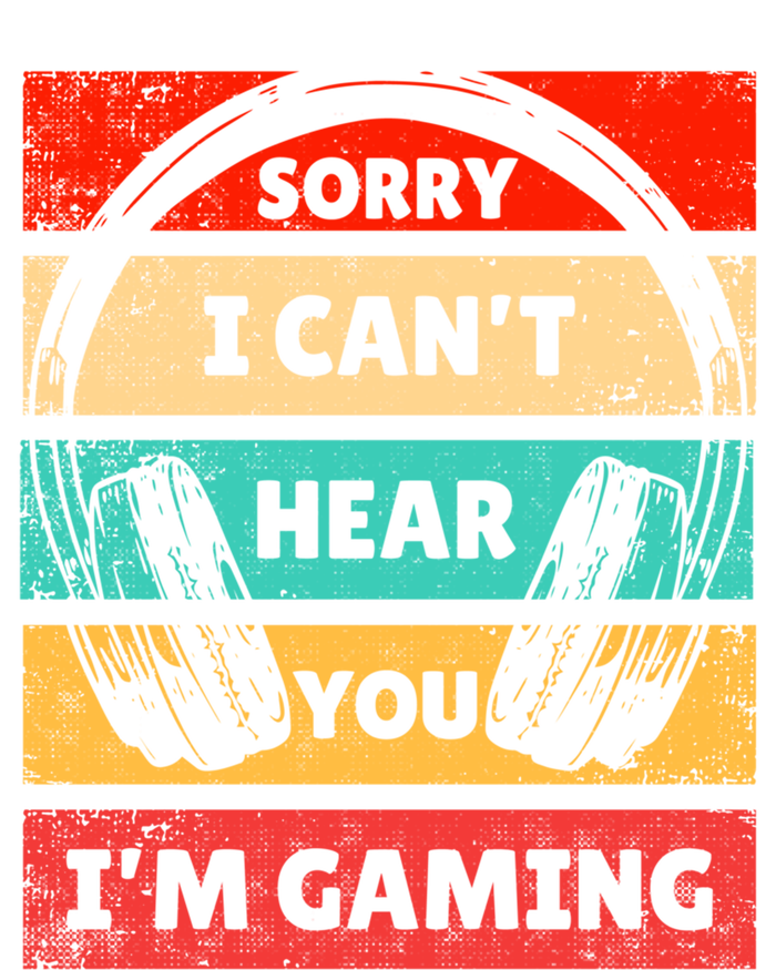 Funny Vintage Gamer Sorry I Can't Hear You I'm Gaming Gift Ladies Essential Flowy Tank