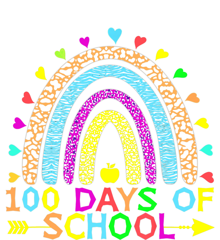 100 Days Of School Teacher Rainbow 100th Day Leopard Student Valucap Bio-Washed Visor