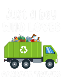 Just A Boy Who Loves Garbage Trucks 7 Panel Mesh Trucker Snapback Hat