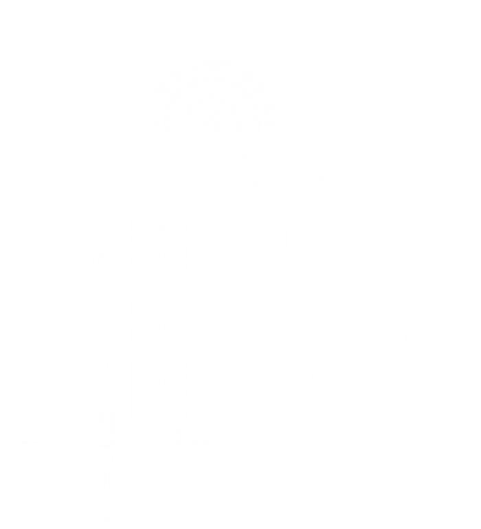 Aim Shoot Swear Repeat Funny Gift Dart Player Gift T-Shirt