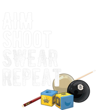 Aim Shoot Swear Repeat Cool Gift Pool Player Cool Gift Hall Shark Billiard Gift Tall Sweatshirt