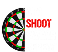 Aim Shot Swear Repeat Darts With Dartboard Design Gift T-Shirt