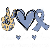 Anorexia Nervosa Peace Love Hope Perwinkle Blue Ribbon Gift T-Shirt