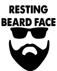 Resting Beard Face Funny Beard Sustainable Knit Beanie