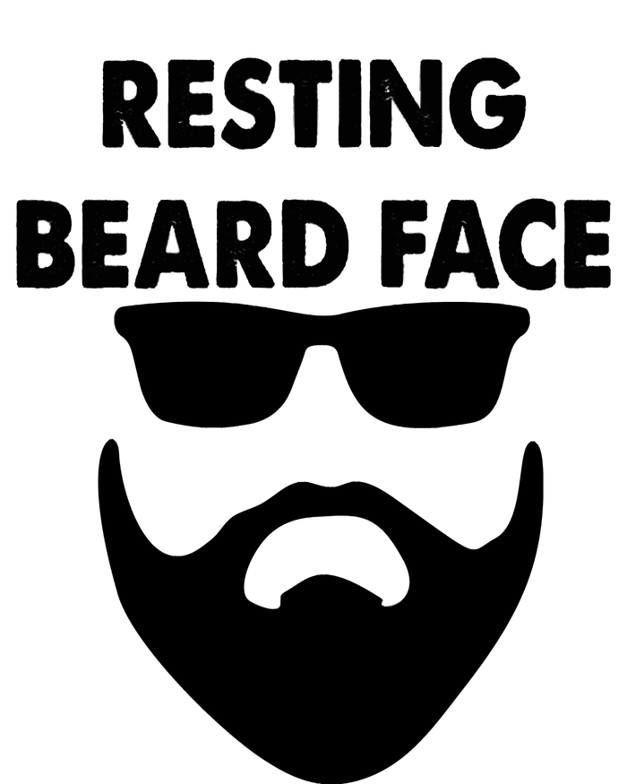 Resting Beard Face Funny Beard Sustainable Knit Beanie