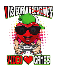 Gamer Boy Teen Valentines Day V Is For Video Games Silk Touch Performance Long Sleeve Polo