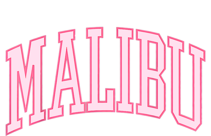 Preppy Varsity Pink Malibu CA California Font T-Shirt