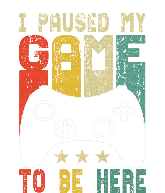 I Paused My Game To Be Here Video Game Vintage Softstyle Adult Sport Polo