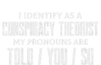 I identify as a conspiracy theorist pronouns are Told You so Poster