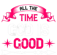 All The Time God Is Good Striped Beanie with Solid Band