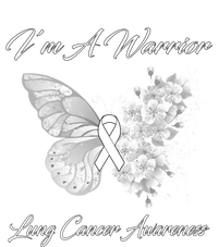 Butterfly I’m A Warrior Lung Cancer Awareness Gift Kids Hoodie