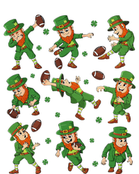 St Patricks Day Leprechaun Football Player Clover T-Shirt