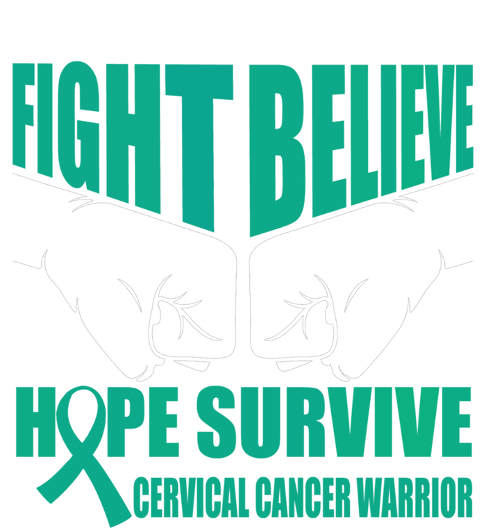 Fight Hope Survive Cervical Cancer Warrior Gift Long Sleeve Shirt