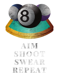 Funny 8 Ball Billiards Player Aim Shoot Swear Repeat Gift Sustainable Knit Beanie