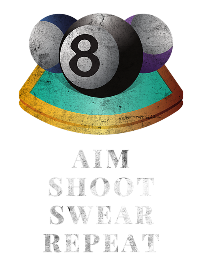 Funny 8 Ball Billiards Player Aim Shoot Swear Repeat Gift Sustainable Knit Beanie